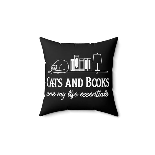 "Cats and Books" Pillow Case