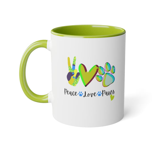 "Peace, Love , Paws"  Mug
