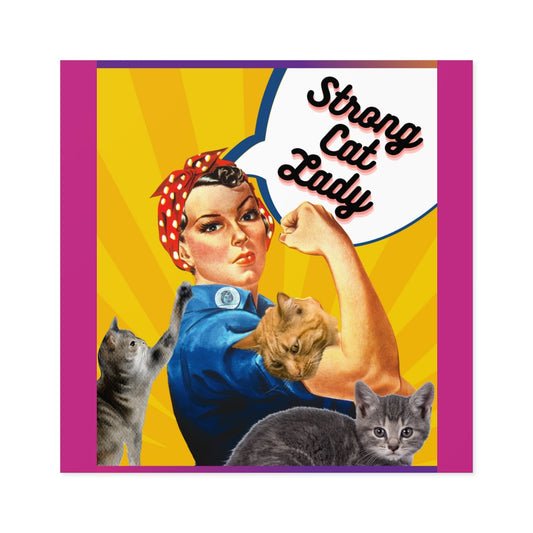 Strong Cat Lady Stickers